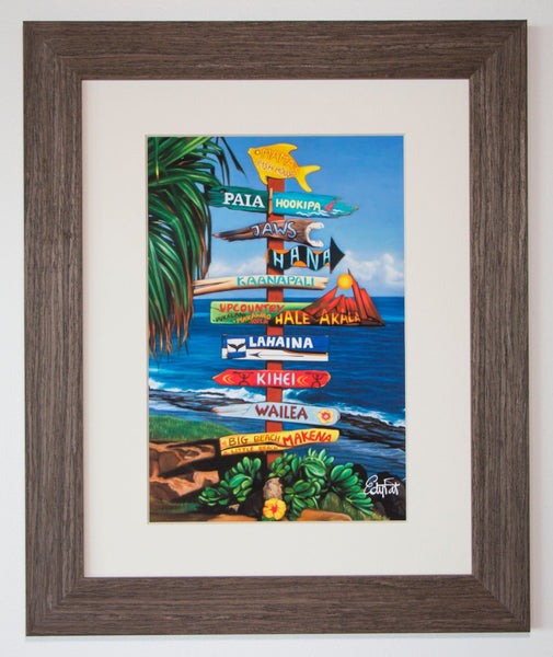 Matted Print 'All Ways Great in Maui'