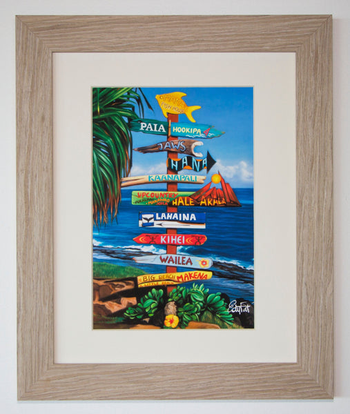 Matted Print 'All Ways Great in Maui'
