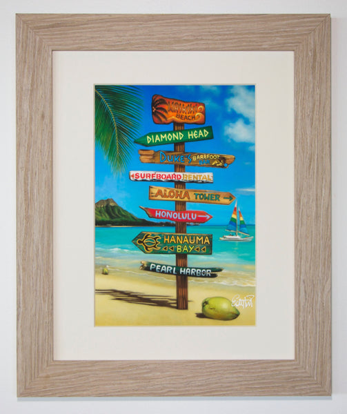 Matted Print 'Waikiki'